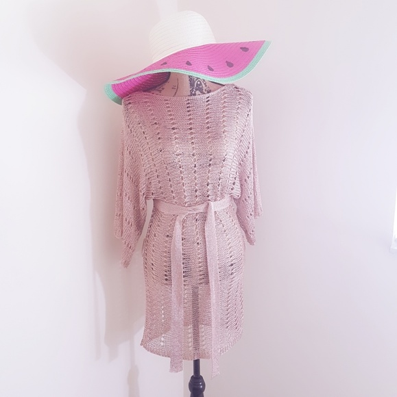 Rose Gold Metallic Swimsuit Cover up - Picture 6 of 10